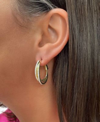 Kyle Cubic Zirconia Hoop Earrings