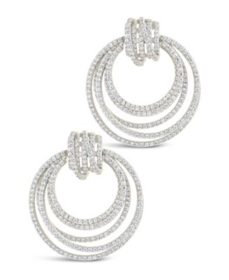 Jordana Cubic Zirconia Statement Circle Stud Earrings
