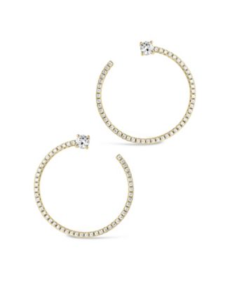 Cindy Cubic Zirconia Circle Stud Earrings