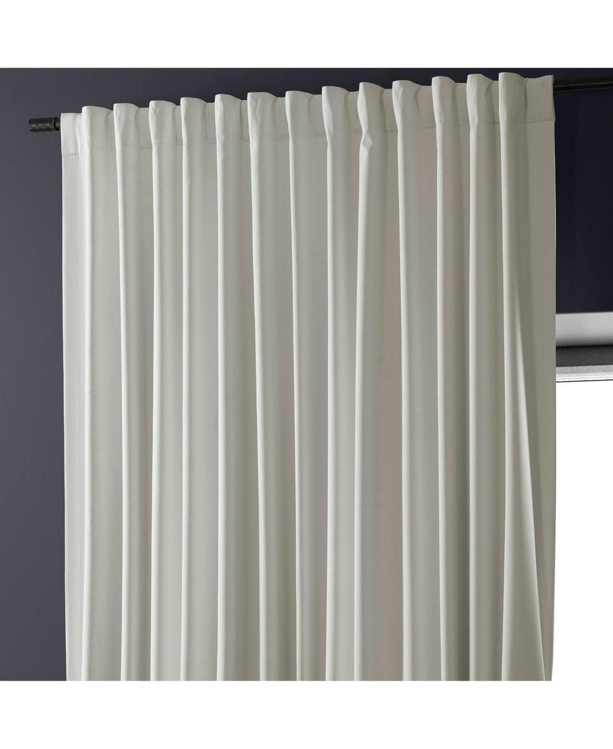 Shop Half Price Drapes Off White Extra Wide Performance Linen Hotel Blackout Curtain
