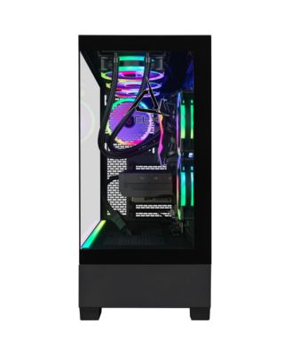 SET Gaming Desktop - Liquid Cooled AMD Ryzen 7 9700X 3.8GHz 8-Core Processor, 32GB DDR5 Memory, GeForce RTX 4070 SUPER 12GB GDDR6X Graphics, 1TB SSD, WiFi, Windows 11 Home 64-bit