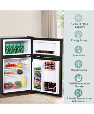 3.2 cu ft Compact Stainless Steel Refrigerator