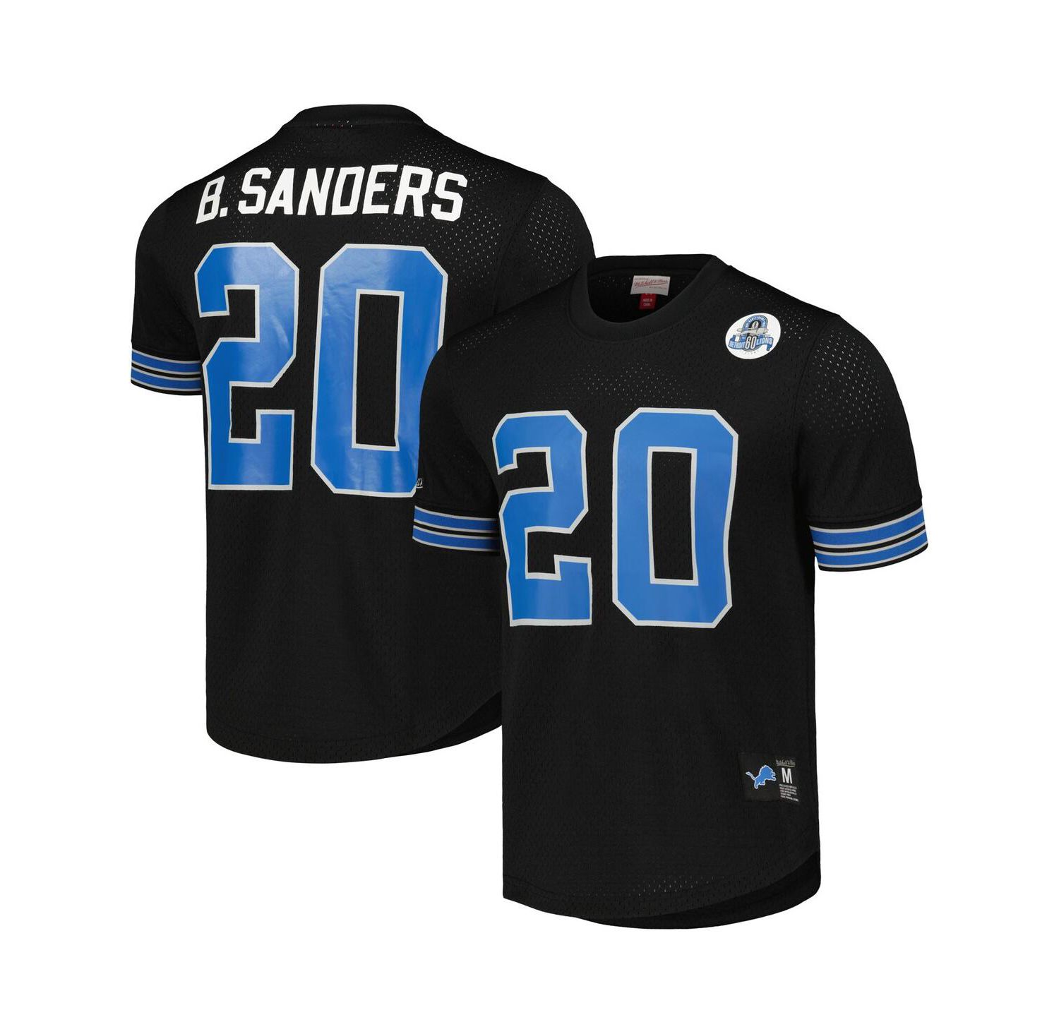 Men's Barry Sanders Detroit Lions Retired Player Name & Number Mesh Top