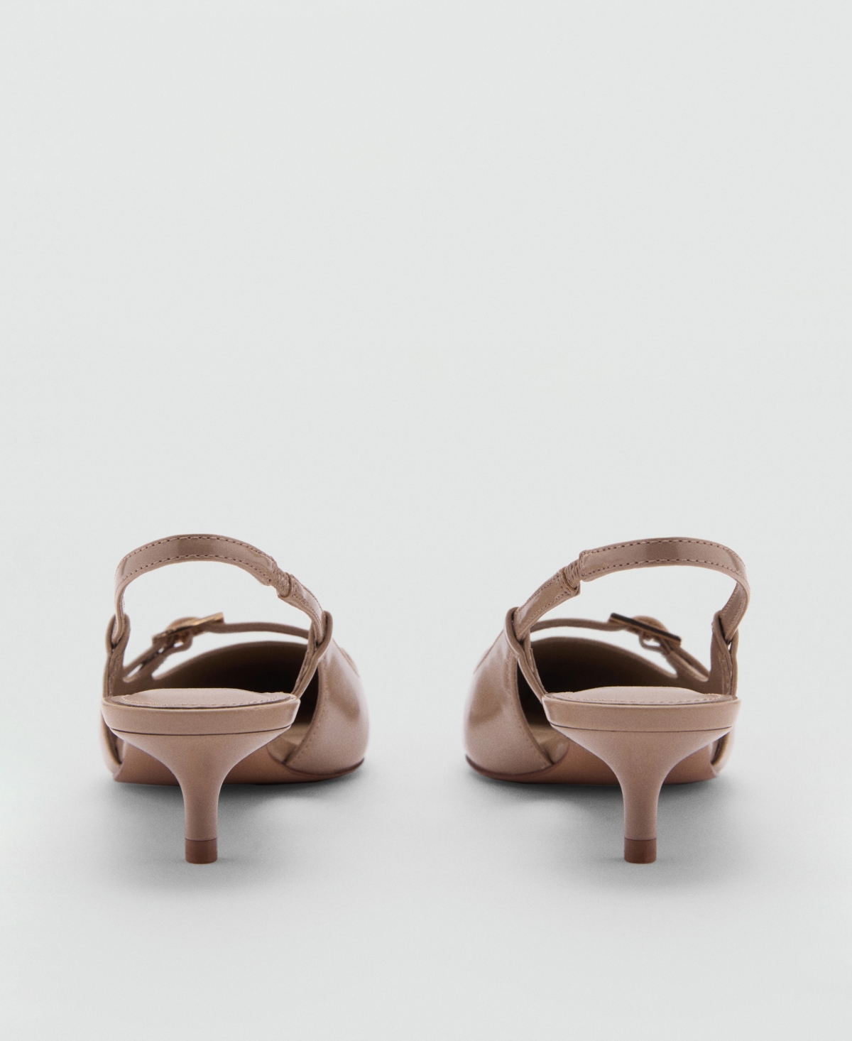 Mango Women's Buckle Detail Slingback Heeled Shoes