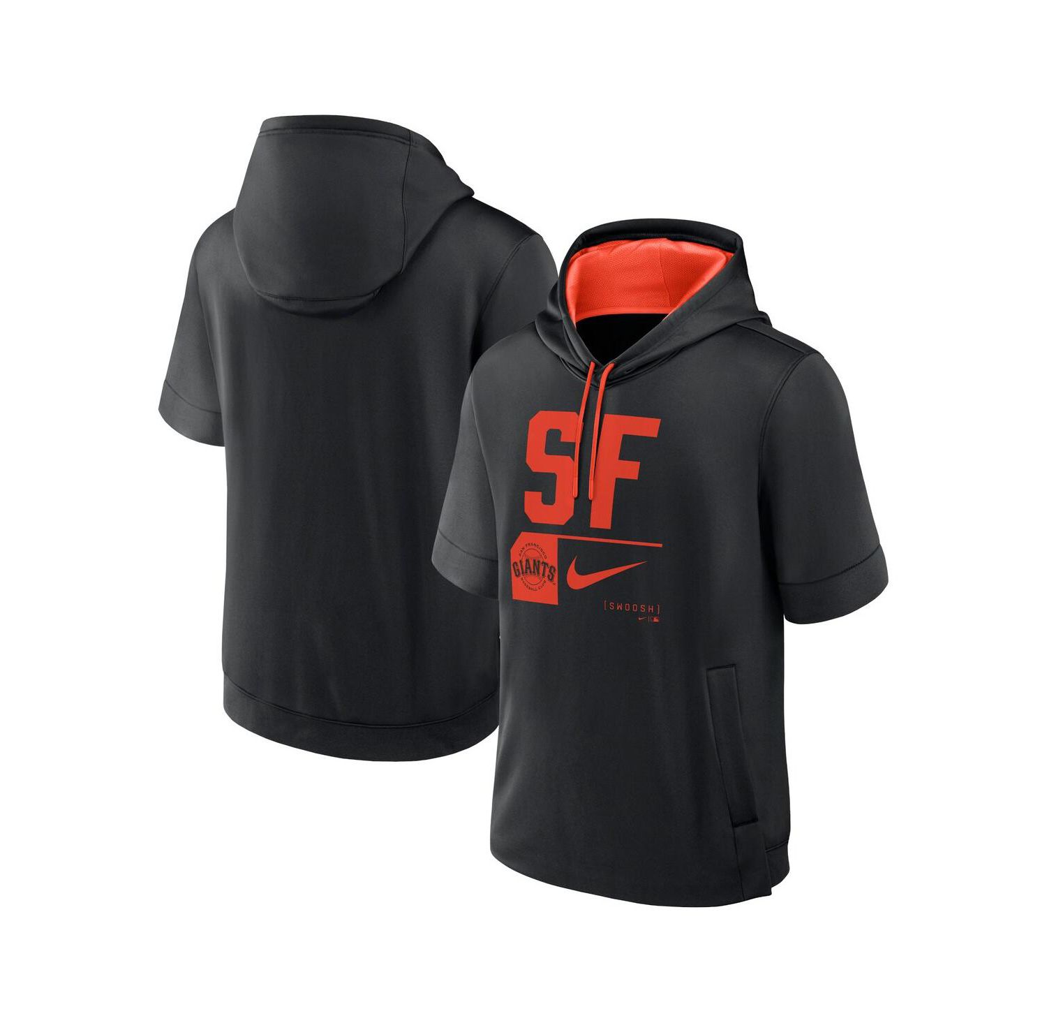 Men's Black San Francisco Giants Tri Code Lockup Short Sleeve Pullover Hoodie