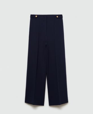 Women's Buttons Straight-Fit Trousers
