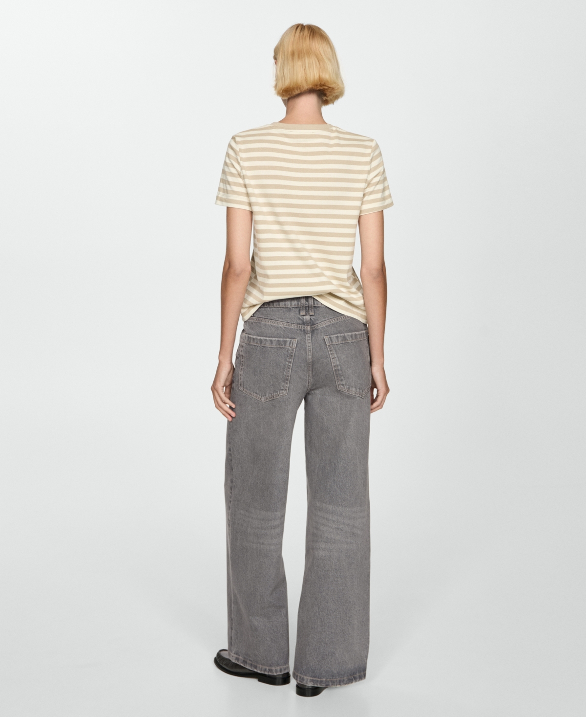 Mango Women's Loose Mid-Rise Wide Leg Jeans