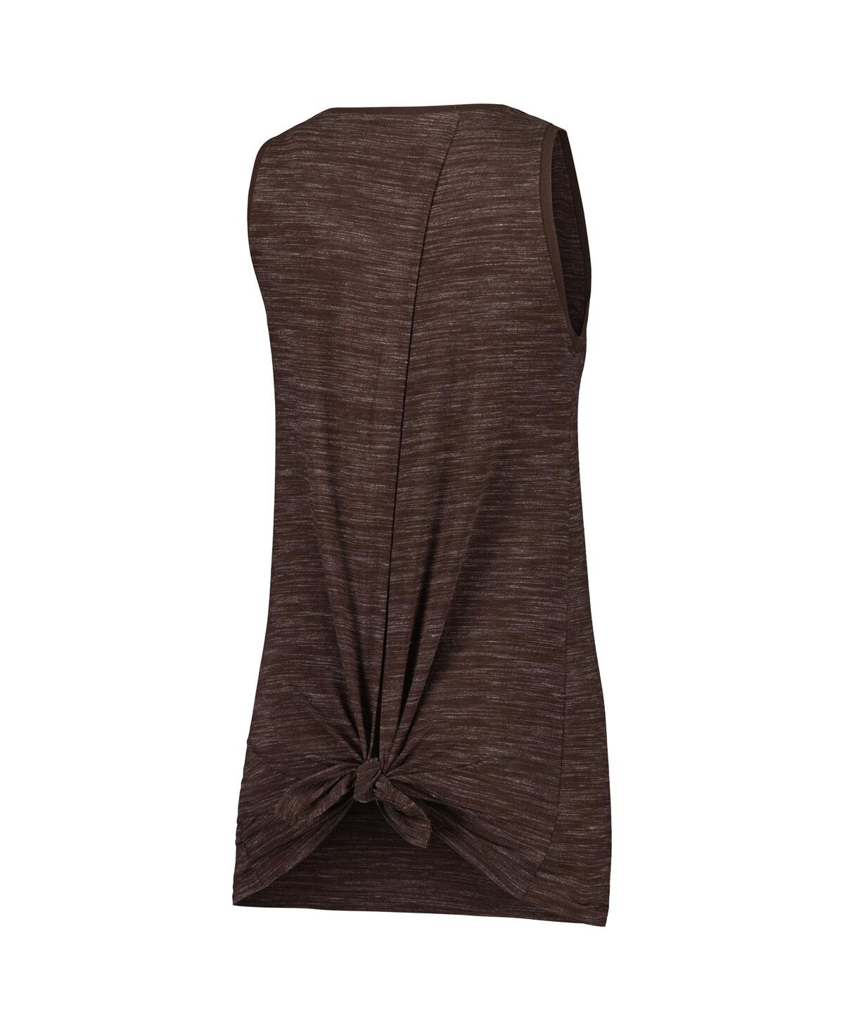 NEW ERA WOMEN'S BROWN SAN DIEGO PADRES SPACE-DYE ACTIVE TANK TOP 