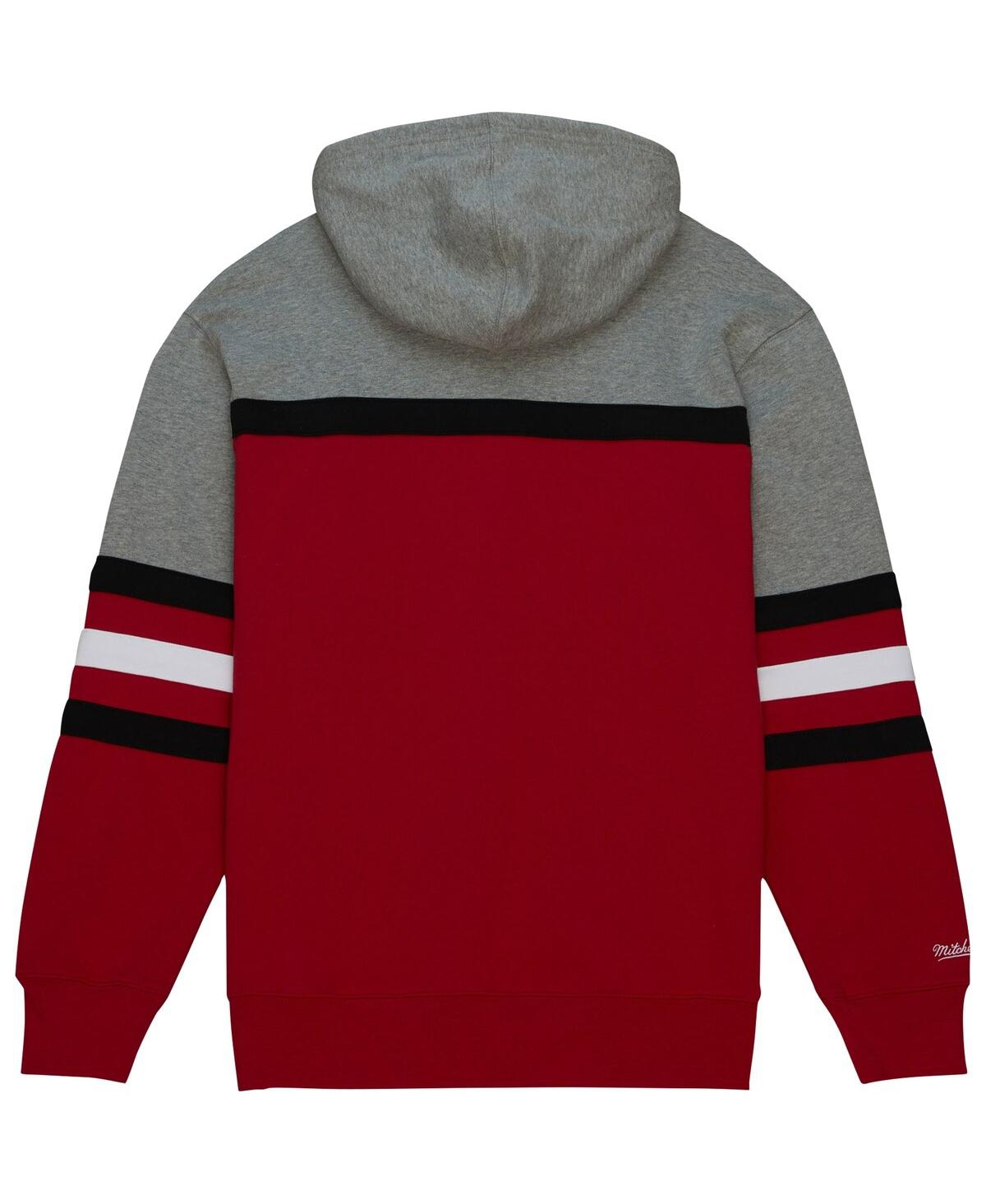 Mitchell & Ness Men's Crimson Arkansas Razorbacks Head Coach Pullover Hoodie In Crimson
