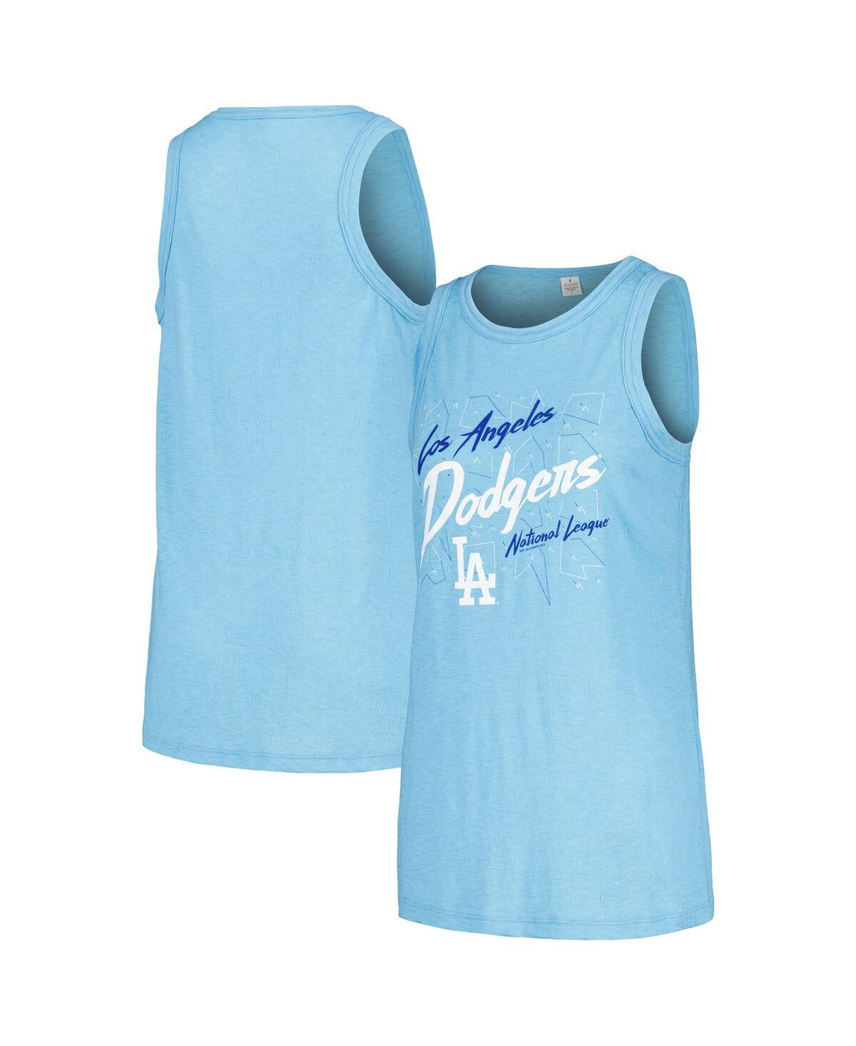 Women's Light blue Los Angeles Dodgers Gauze High Neck Tank Top - Light blue
