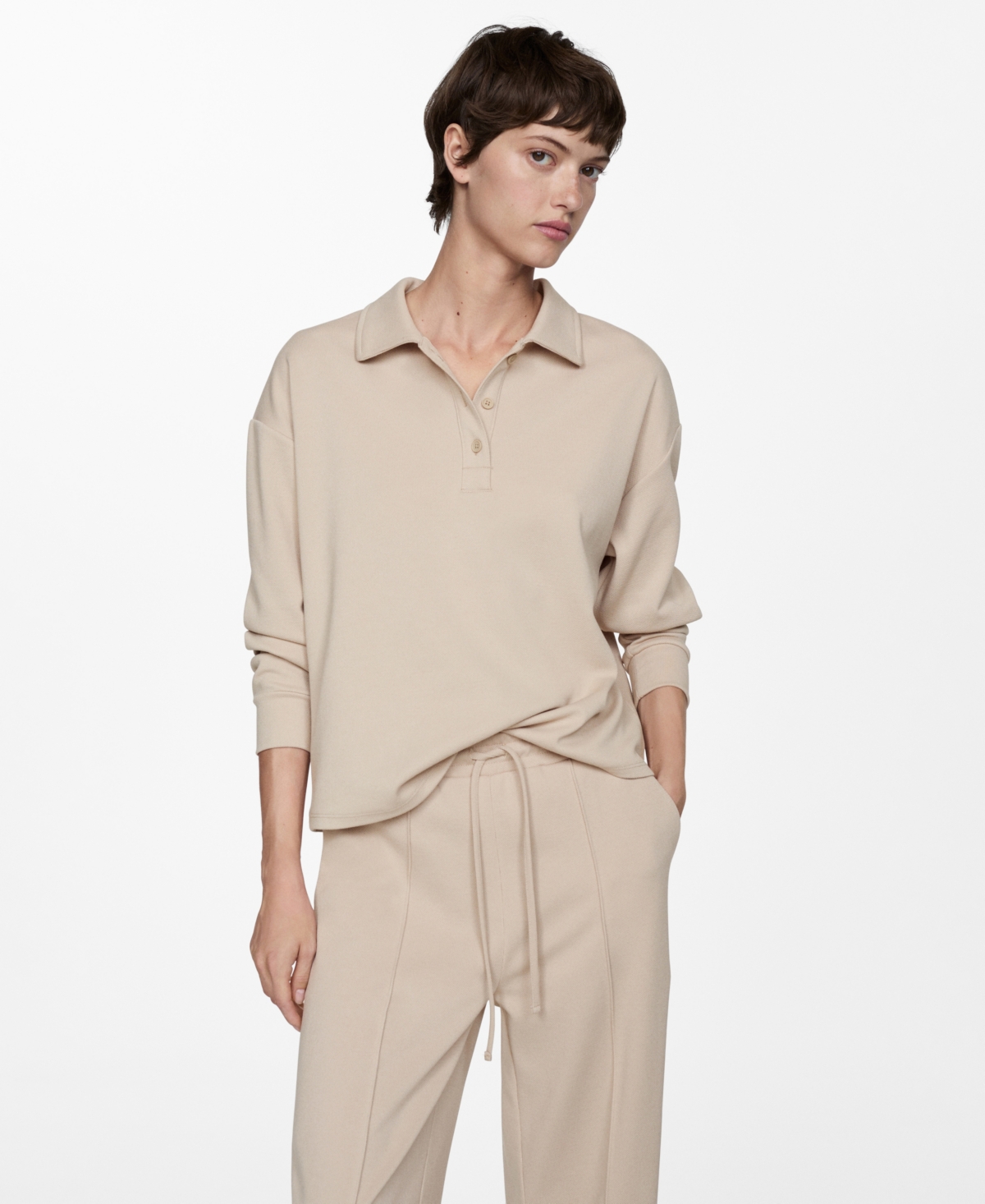 MANGO WOMEN'S POLO-NECK SWEATSHIRT