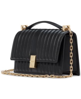 Deco Quilted Leather Mini Flap Chain Crossbody Bag