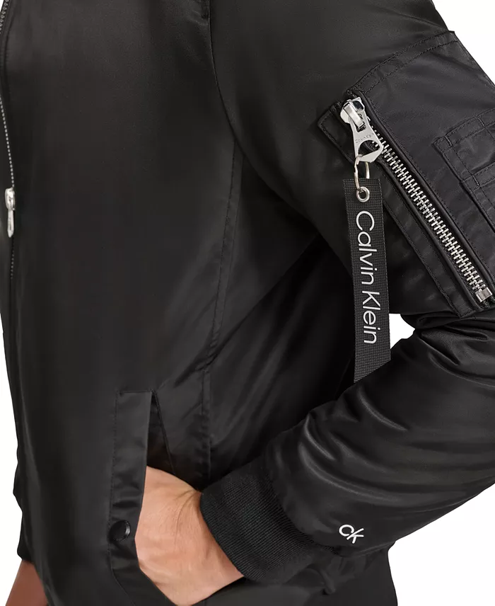 Men's Classic MA-1 Nylon Bomber Jacket - thumbnail 9