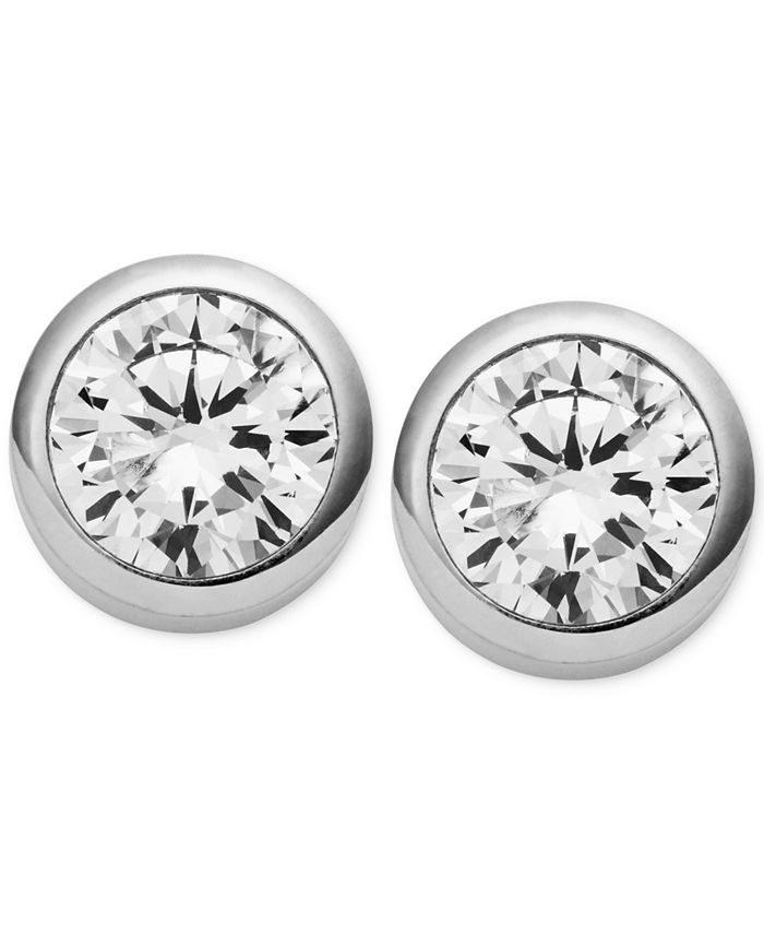 Michael Kors Crystal Bezel Stud Earrings Macy s