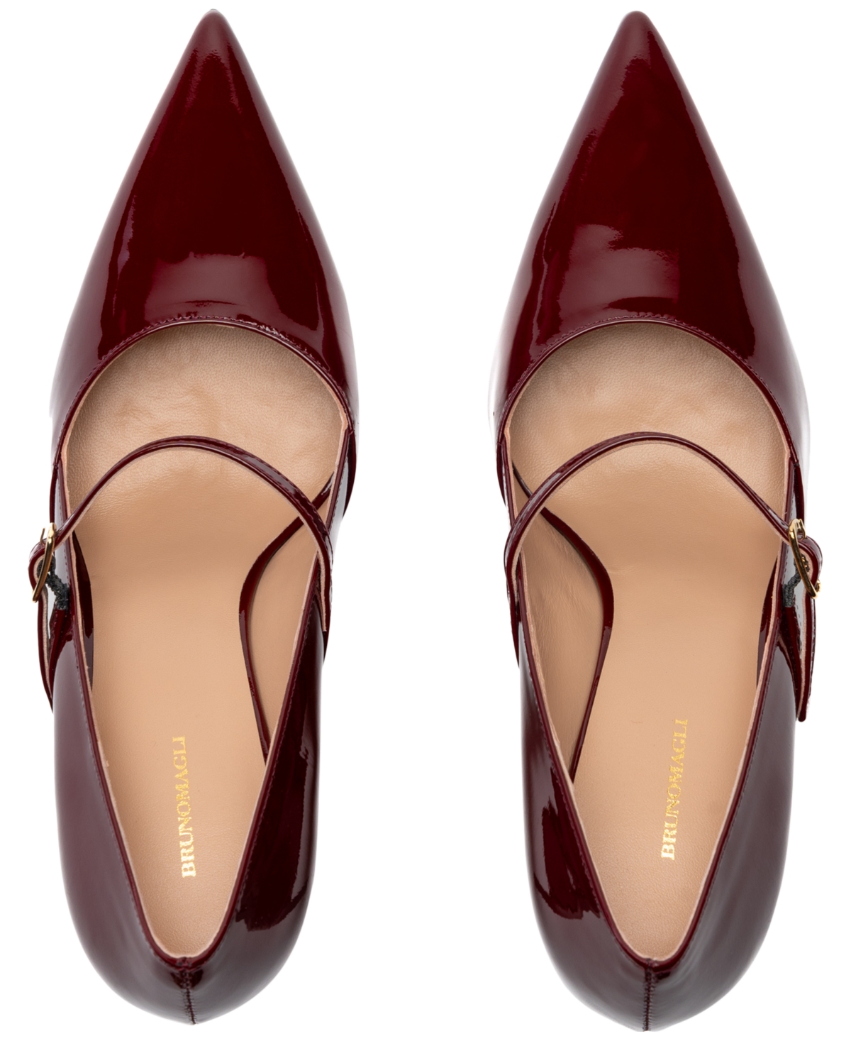 Bruno Magli Prima Pointed Toe Mary Jane Pump In Bordeaux Patent