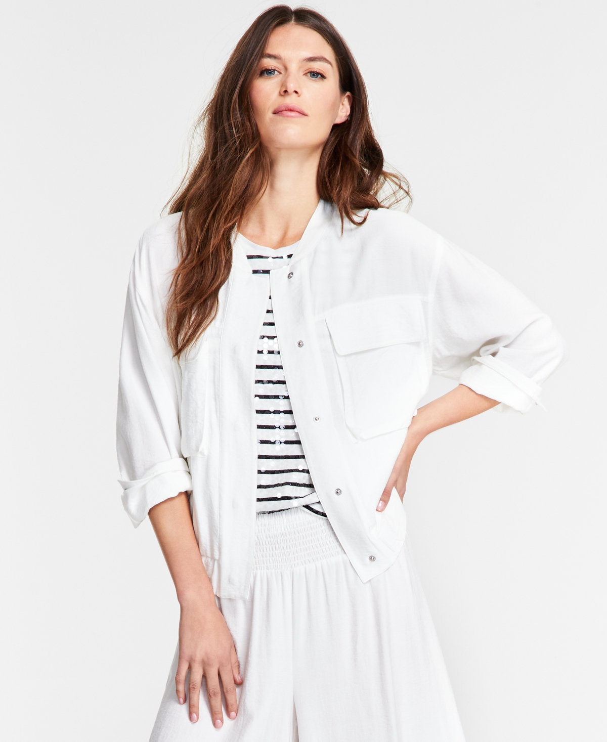 Vince Camuto Women's Relaxed Bomber Jacket
