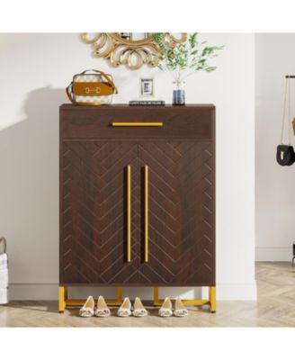 way to origin 2-Drawer Vertical File Cabinet, Modern Black Filing Cabinet with 5-Tier Bookshelf, Large Printer Stand