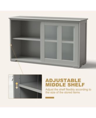 Antique Stackable with Height Adjustable Shelf Kitchen Storage Sideboard Cabinet