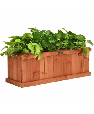 Wooden Decorative Planter Box for Garden Yard and Window