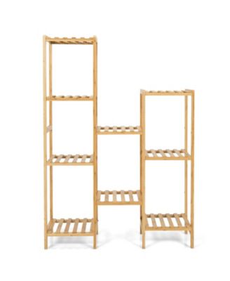 9-Tier Bamboo Plant Stand for Living Room Balcony Garden