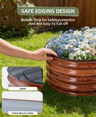 4x2x1Ft 3-Piece Raised Garden Bed Outdoor Metal Garden Bed for Vegetables Flowers and Herbs Planter Box