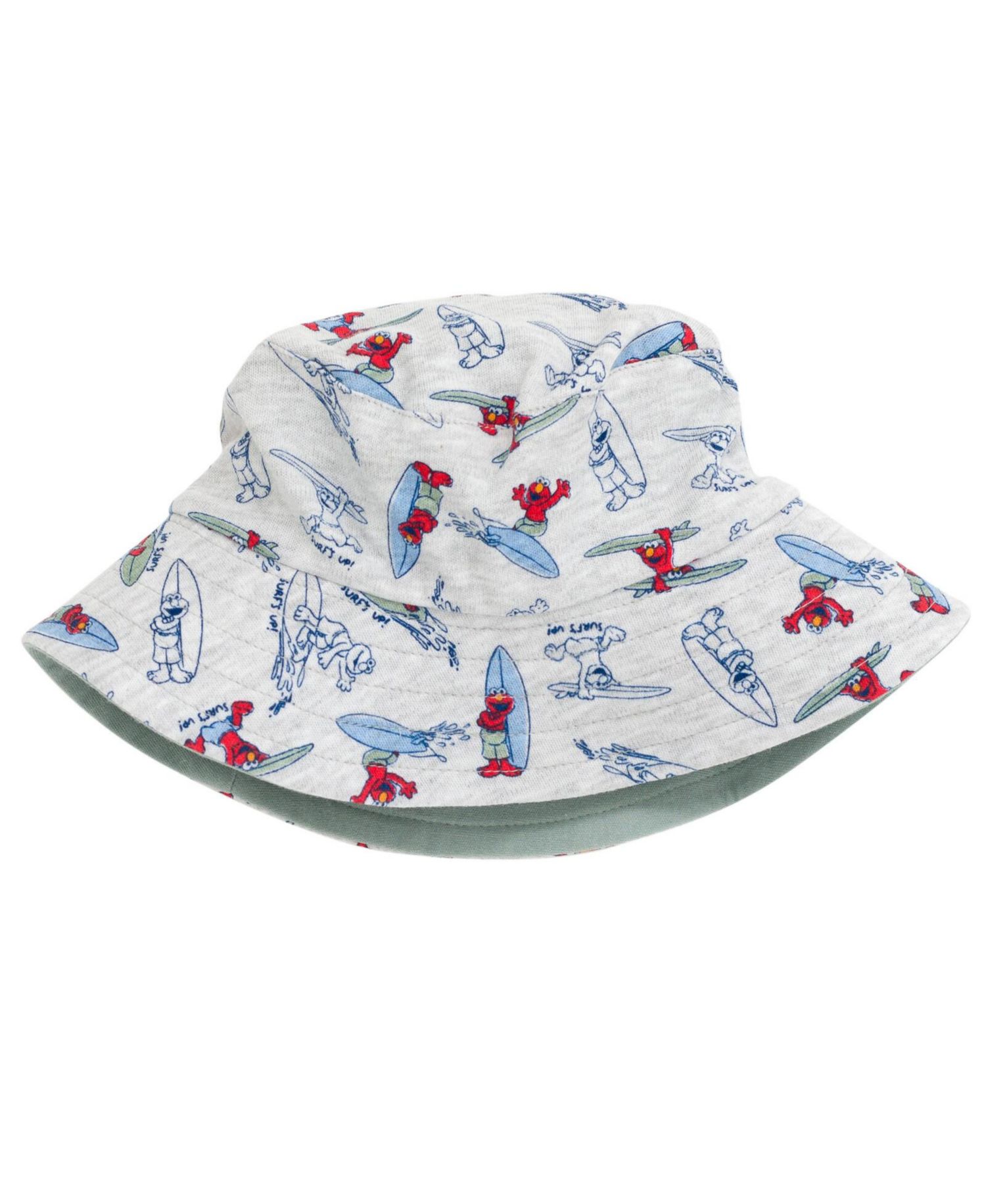 Baby Boys Elmo Cookie Monster Bird Romper and Bucket Sun Hat Newborn to