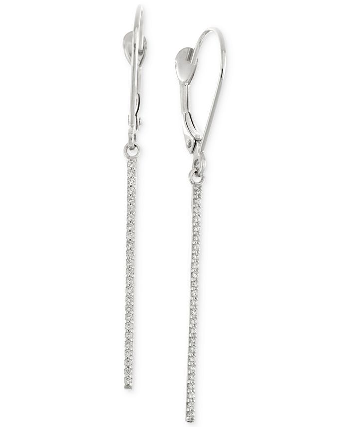 Macy's wrapped™ Diamond Linear Drop Earrings (1/6 ct. t.w.) in 10k