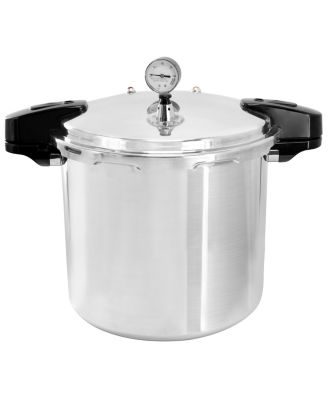 24 Quart Large Capacity Aluminum Stovetop Pressure Cooker for Induction and Gas Stove-Tops