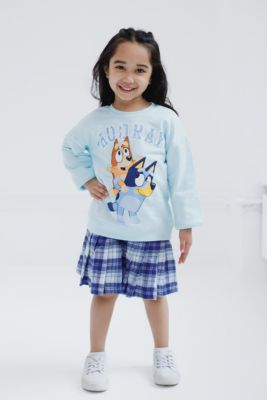 Toddler Girls Fleece Sweatshirt and Pleated Skirt