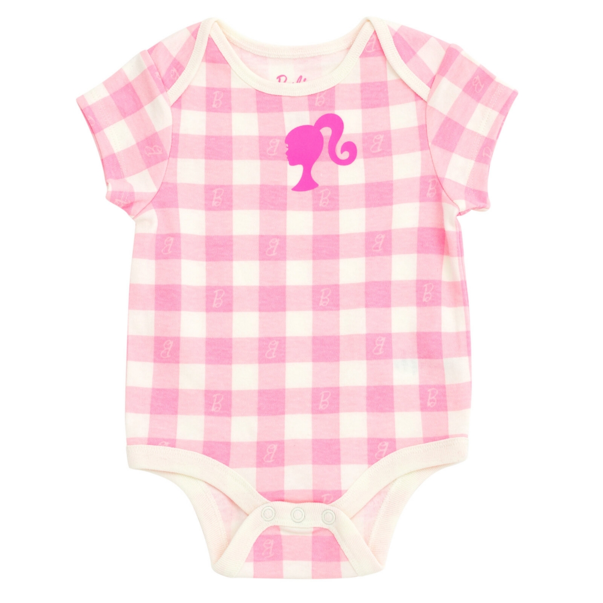 Barbie Baby Girls Baby 3 Pack Bodysuits Newborn to (Newborn - 24 Months) -/ white