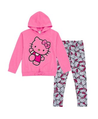 Set 2 Pezzi Hello Kitty Per Bambina – Maglietta Stampata E Leggings, 4 Anni, Bianco/fucsia