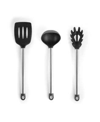 Gray Silicone and Stainless Steel Cooking Utensils, Set of 14