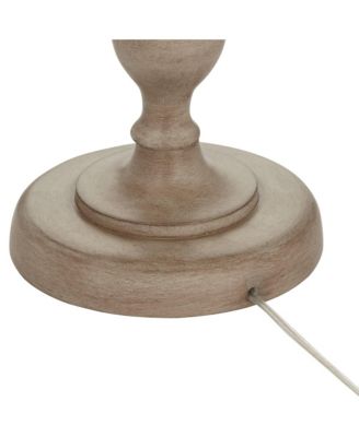 Tuscan Chic 62 1/2" Tall Standing Floor Lamp Pull Chain Gray Natural Faux Wood Finish Living Room Bedroom House