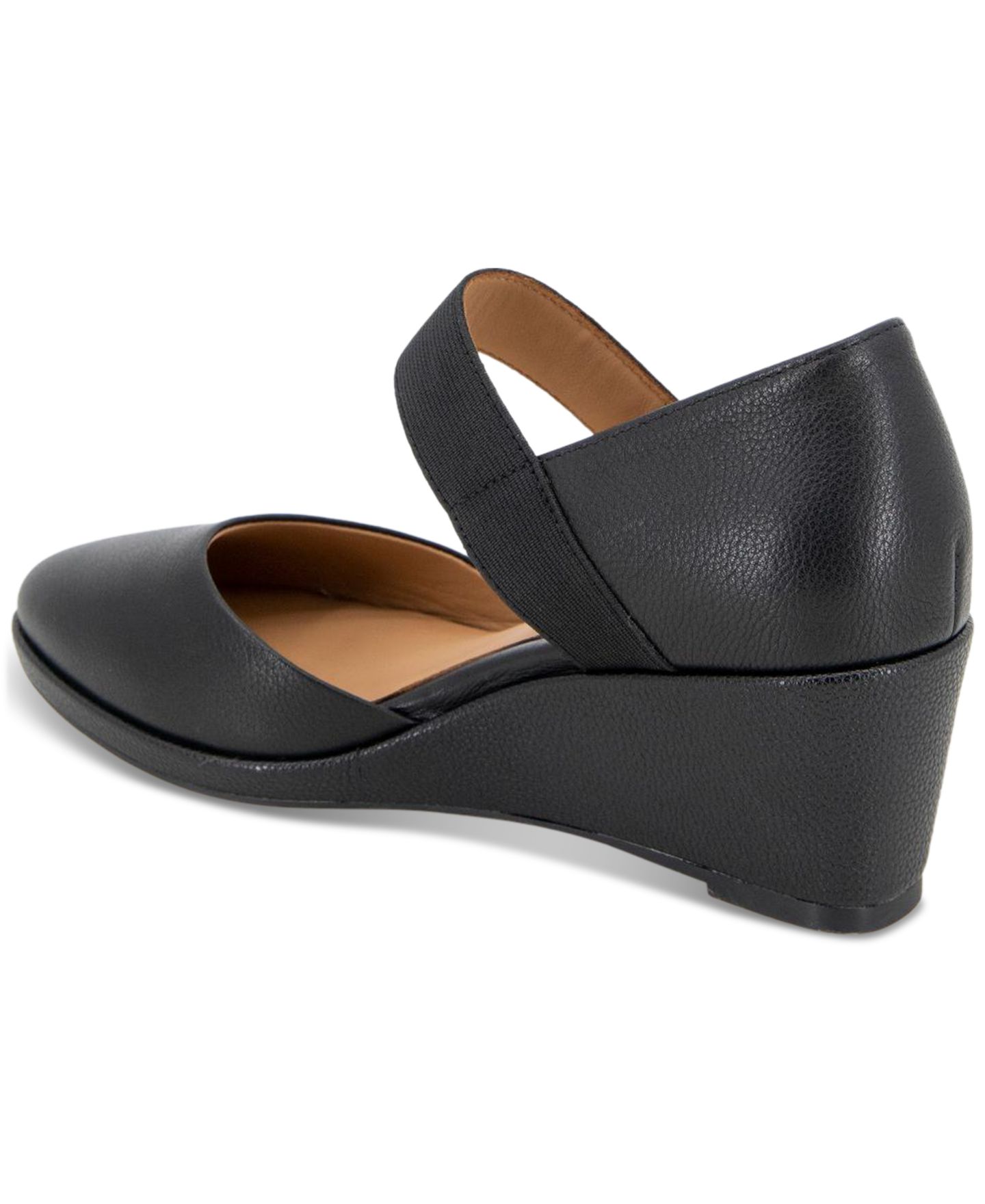 Женские туфли Gentle Souls Oriana Wedge Pumps, цвет: Чёрный кожаный — фото 3
