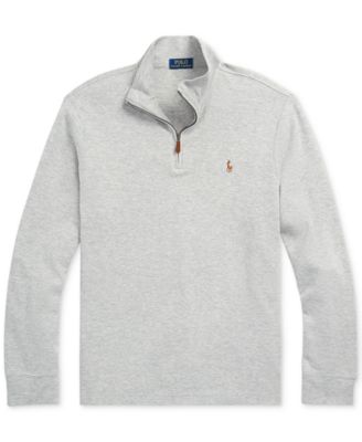Men's Estate-Rib Cotton Quarter-Zip Pullover