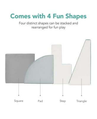 4-Piece Kids Climb and Crawl Soft Foam Block Playset Structures for Child Development