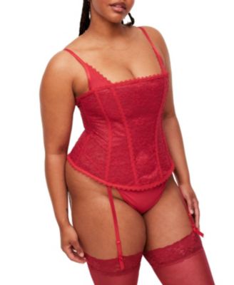Plus Size Vira Corset & G-String Set