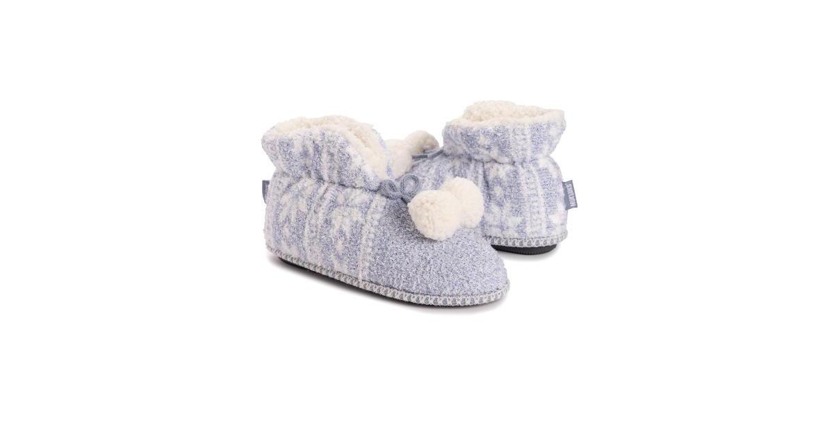 Muk Luks Women's Leilani Doe Bootie Slipper -ivory