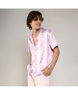Men's Lavender & Pale Orange Relaxed Ombre Shirt