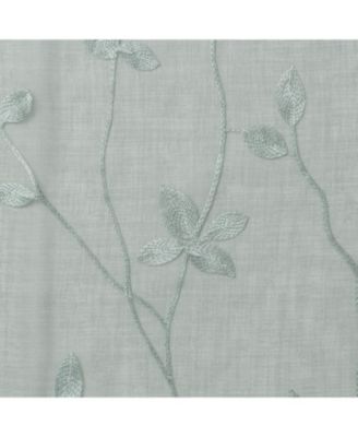 Premium Embroidered Vine Curtains - Sheer Curtains for Living Room, Bedroom, Kitchen - 52" x 108" - White, 2 Panels