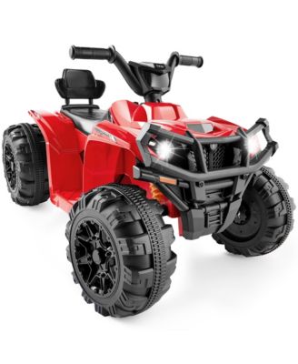 12V Kids Ride-On ATV Quad w/ Bluetooth, 2.4mph Max, Treaded Tires, LED Lights, Radio