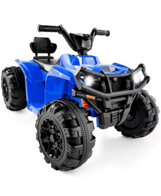 12V Kids Ride-On ATV Quad w/ Bluetooth, 2.4mph Max, Treaded Tires, LED Lights, Radio