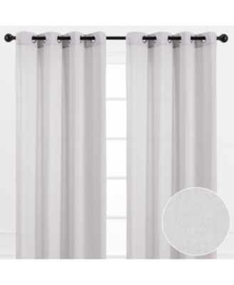 Premium Beige Silky Velvet Textured Sheer Curtains - Light Filtering Elegant Drapes with Grommets - 84 Inches Long - 2 Panel Set