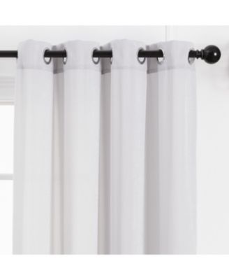 Premium Beige Silky Velvet Textured Sheer Curtains - Lightweight Curtain for Living Room Bedroom Windows - Light Filtering Elegant Drapes with Grommets - 108 Inches Long - 2 Panel Set