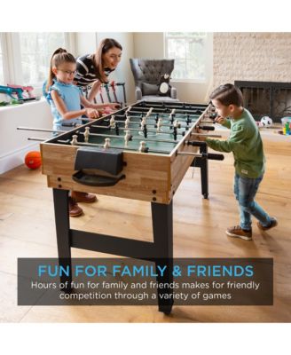 2x4ft 10-in-1 Combo Game Table Set w/ Hockey, Foosball, Pool, Shuffleboard, Ping Pong