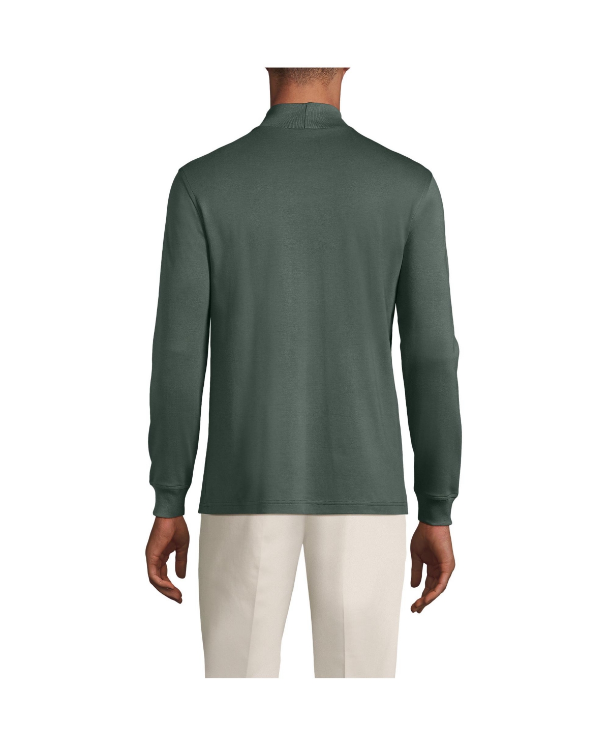 Lands' End Big & Tall Cotton Supima Mock Turtleneck