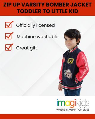 Disney Toddler Boys Toy Story Zip Up Varsity Bomber Jacket to (2T - 7-8)