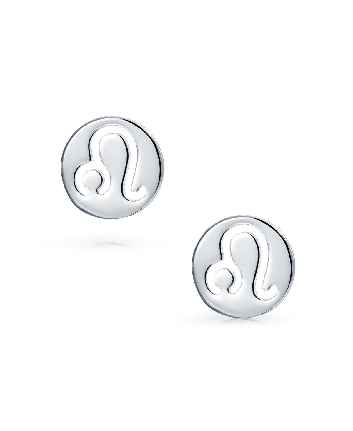 Bling Jewelry Mini Dainty Circle Celestial 12 Constellation Tiny Astrology Horoscope Zodiac Stud Earrings For Women .925 Sterling12 Birthday