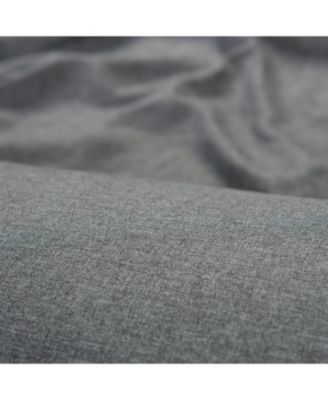 Premium Faux Linen Bedding Duvet Cover 3-Piece Soft Luxury Set - Double Brushed Breathable Microfiber Comforter Cover - Breathable Washable Wrinkle and Stain Resistant - Charcoal King Size