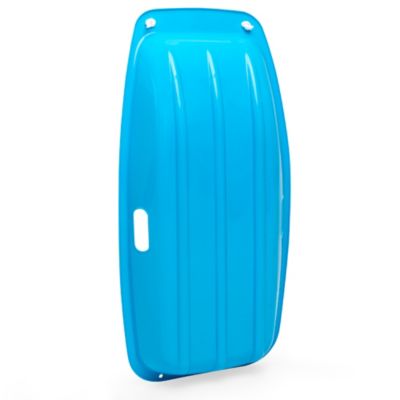 35in Kids Outdoor Plastic Sport Toboggan Winter Snow Sled Board w/ Pull Rope, 2 Handles